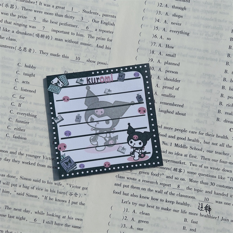Set 50 Giấy Ghi Chú Họa Tiết Dễ Thương