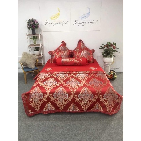 Chăn ga gấm lụa 5 món. Giá rẻ vô địch
