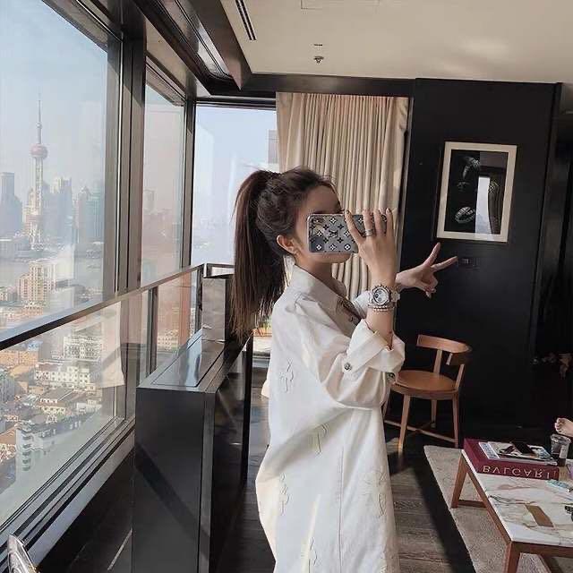 Áo Khoác Sơ Mi Dáng Rộng Phong Cách Hàn Quốc Thời Trang Xuân Thu 2024 Cho Nữ