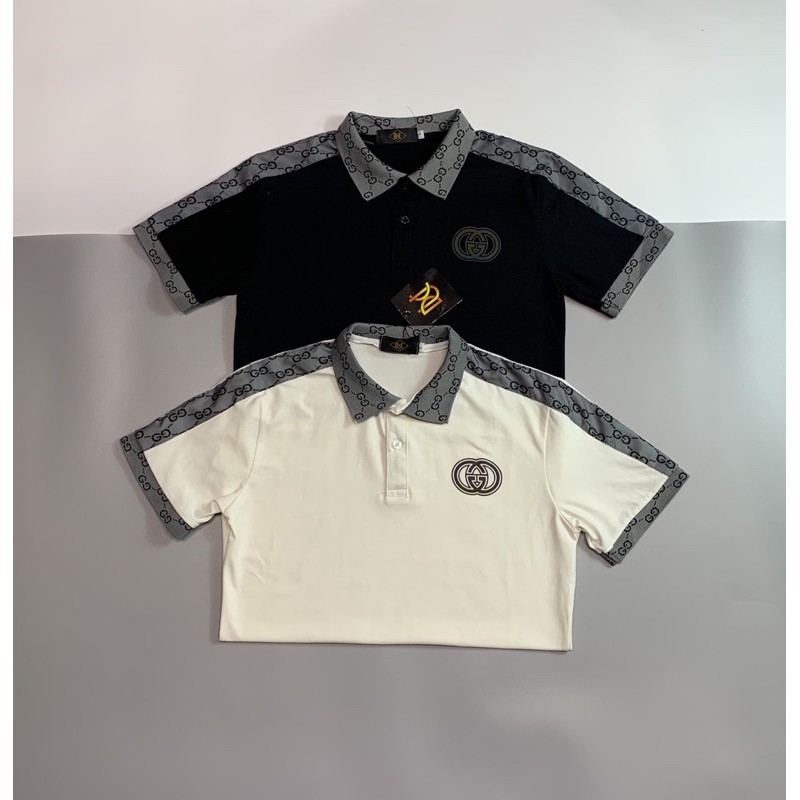 Áo thun nam cổ trụ_áo thun nam cổ bẻ thêu logo(chất liệu cotton 109% vải dày co dãn 4 chiều) | BigBuy360 - bigbuy360.vn