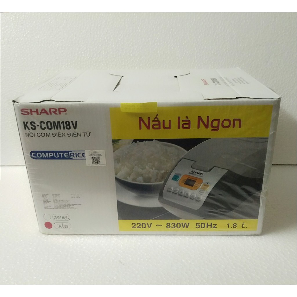 [BIG SALE] Nồi Cơm Điện Tử Thái Lan Sharp 1.8 Lít KS-COM18V Hàng Công Ty