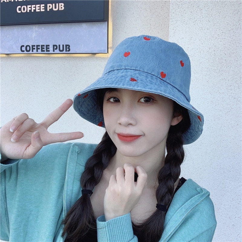 Mũ Cao Bồi Màu Xanh Dương Che Nắng Mùa Xuân Hè Dễ Thương Cho Nữ Sinh