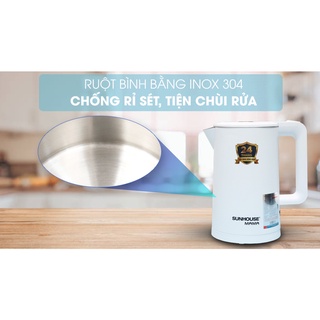 Bình đun siêu tốc sunhouse mama 1.7 lít shd1386 trắng