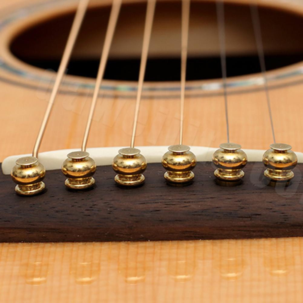 Set 6 chốt giữ dây đàn guitar bằng đồng nguyên chất tiện dụng
