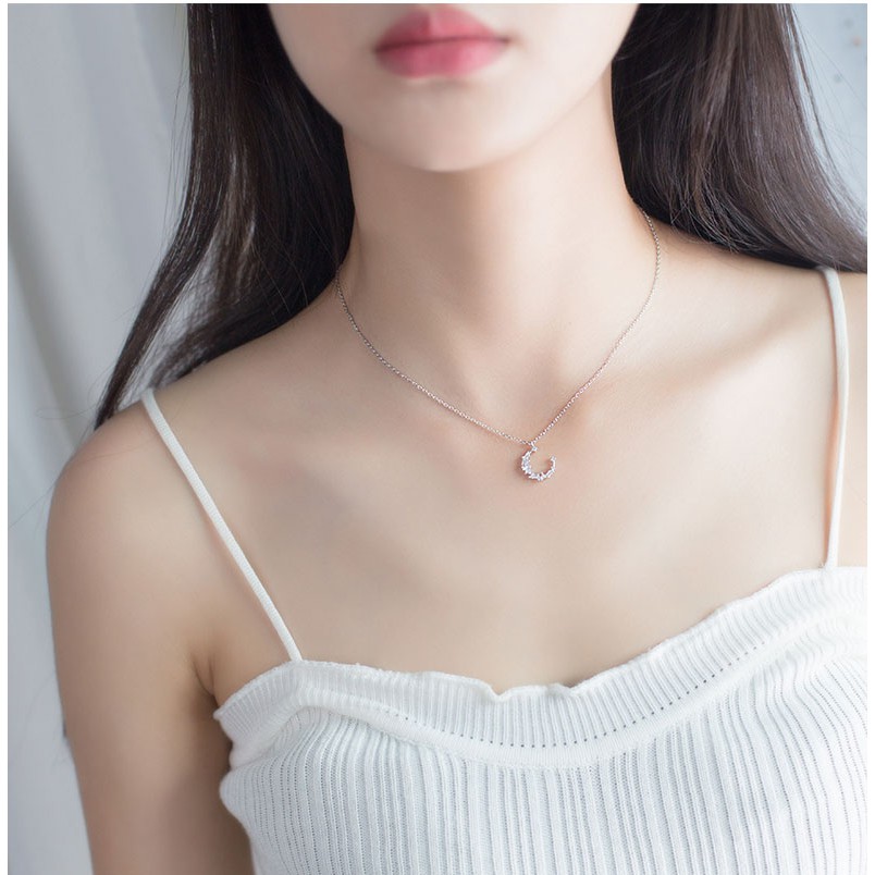 [Mã FAJGT8 giảm 15% đơn 99K] Dây chuyền vòng cổ 💋Freeship Hoàn xu bạc nữ s925 trăng khuyết | BigBuy360 - bigbuy360.vn