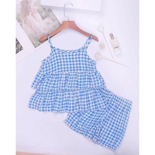 Bộ lanh lụa siêu mát cho bé gái