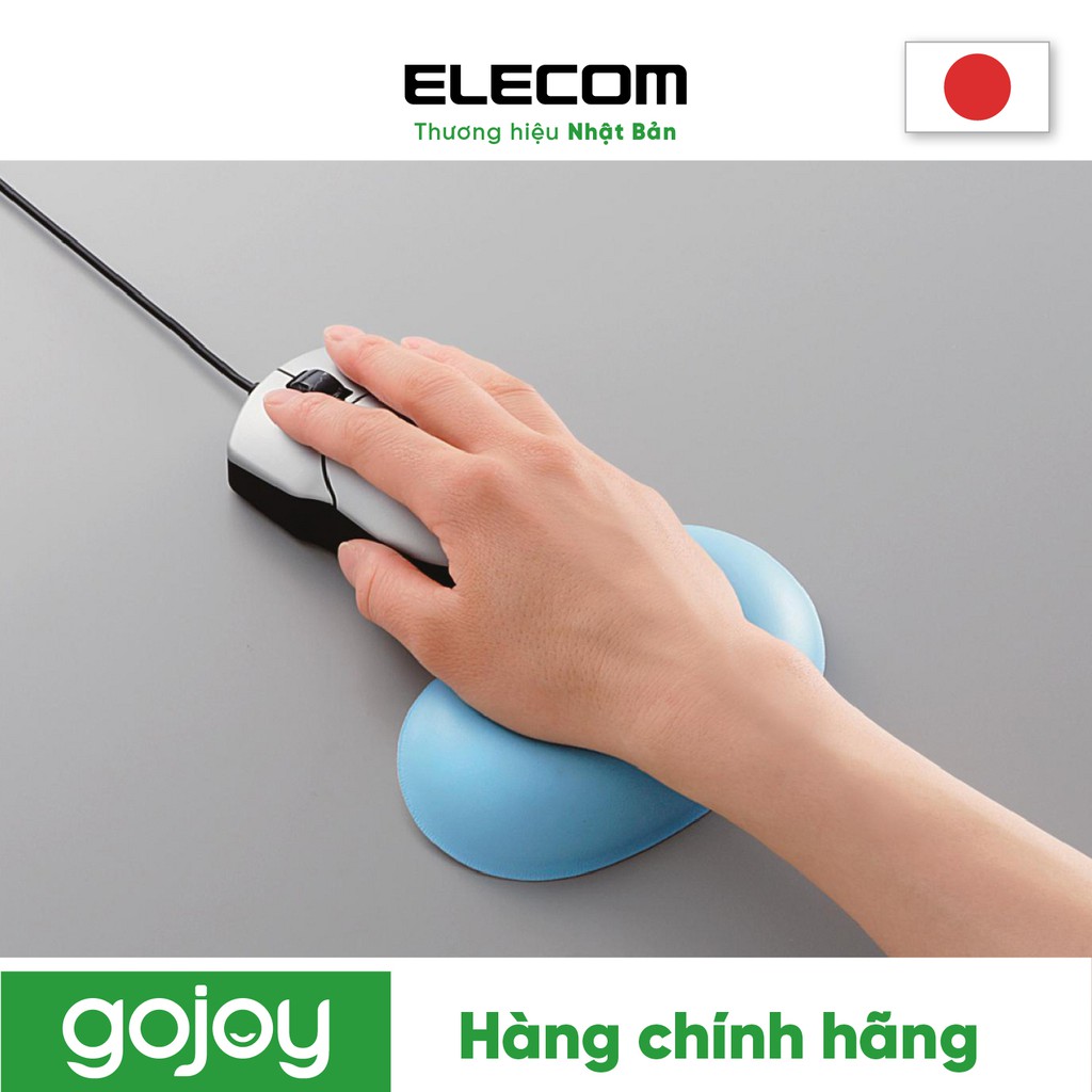 Miếng kê cổ tay bọt biển khi dùng chuột ELECOM MOH-014 - Hàng chính hãng