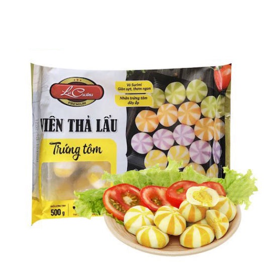 Viên thả lẩu trứng cá (Nhím Việt Vàng Lacusina) 500g