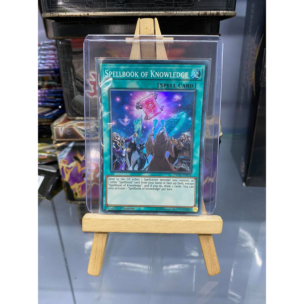 [ Dưa Hấu Yugioh ] Lá bài thẻ bài Spellbook of Knowledge - Super Rare - Tặng bọc bài nhựa bảo quản