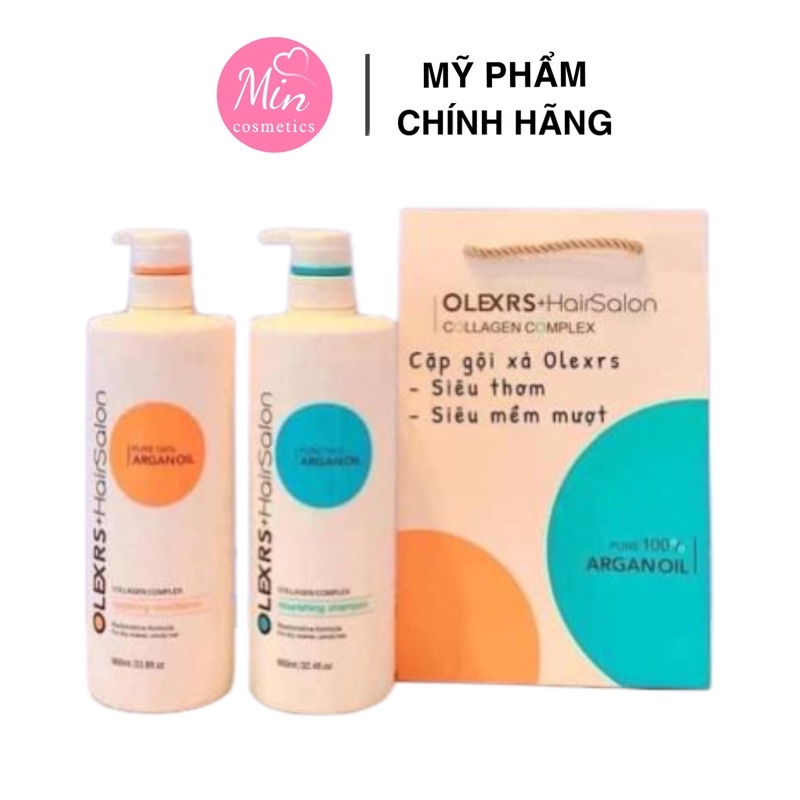 Cặp Gội Xả Olexrs Argan Oil Collagen Hair Salon 500ml