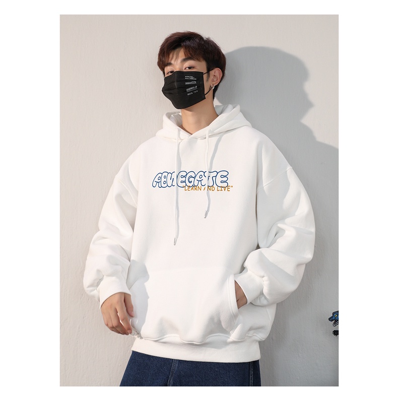 Áo Hoodie Mũ Trùm Đầu Phối Họa Tiết Chữ ABNEGATE Phong Cách, Nỉ Ngoại 2 Lớp Trẻ Trung Năng Động Hợp Mọi Lứa Tuổi