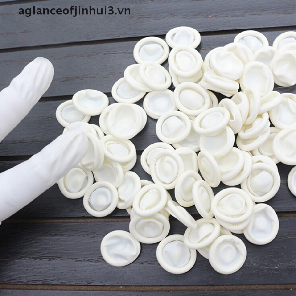 [Hàng mới về] Set 20/ 100 găng ngón tay cao su latex bảo vệ ngón tay dùng một lần tiện lợi