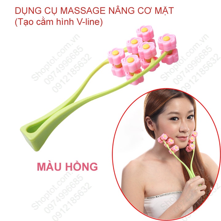 Dụng cụ massage mặt tạo hình cằm V-Line, massage tay, chân đa năng làm bằng nhựa PP dẻo và bền