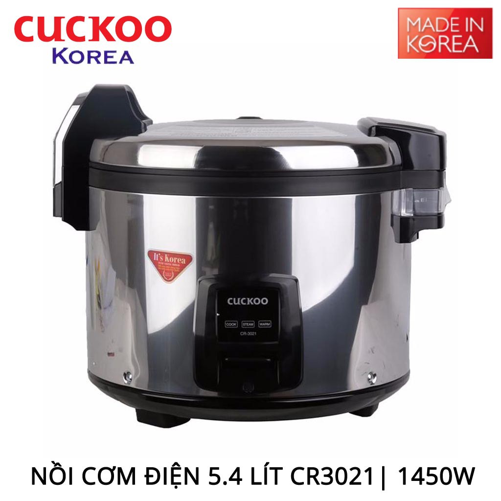 Nồi cơm điện cơ Cuckoo CR-3021 dung tích 5.4 lít xuất xứ Hàn Quốc - Bảo hành chính hãng 24 tháng