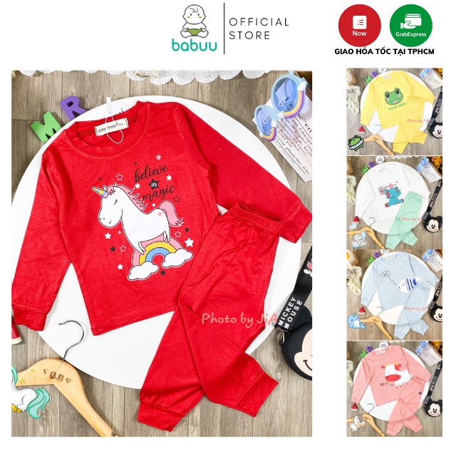 Bộ Minky Mom Dài Tay Cho Bé Gái Bé Trai 0 1 2 3 4 5 6 Tuổi Vải Thun Lạnh-Quần Áo Trẻ Em Dài Tay-Đồ Bộ Cho Bé