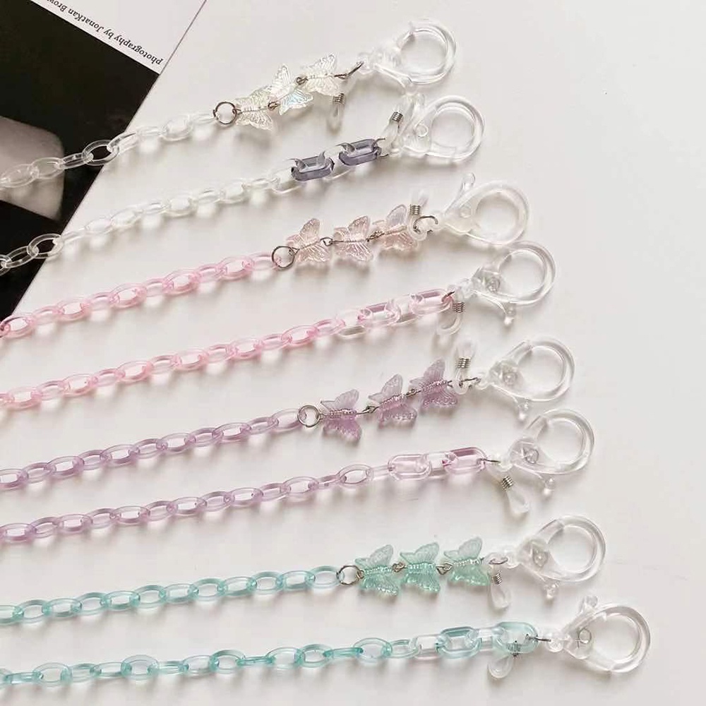 Dây Đeo Mắt Kính Chống Thất Lạc Bằng Acrylic In Hình Khủng Long/Bướm Hoạt Hình 35 Kiểu Dáng Thời Trang Cho Nam Nữ
