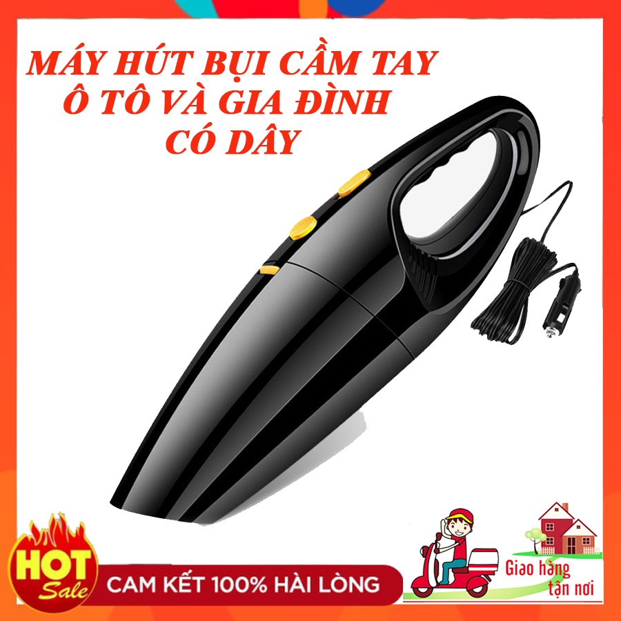 Máy Hút Bụi Ô Tô/ Máy Hút Bụi Xe Hơi/ Máy Hút Bụi Có Dây Ô Tô Và Gia Đình - Công Suất 120W, Lực Hút 6000PA. MUA NGAY!!