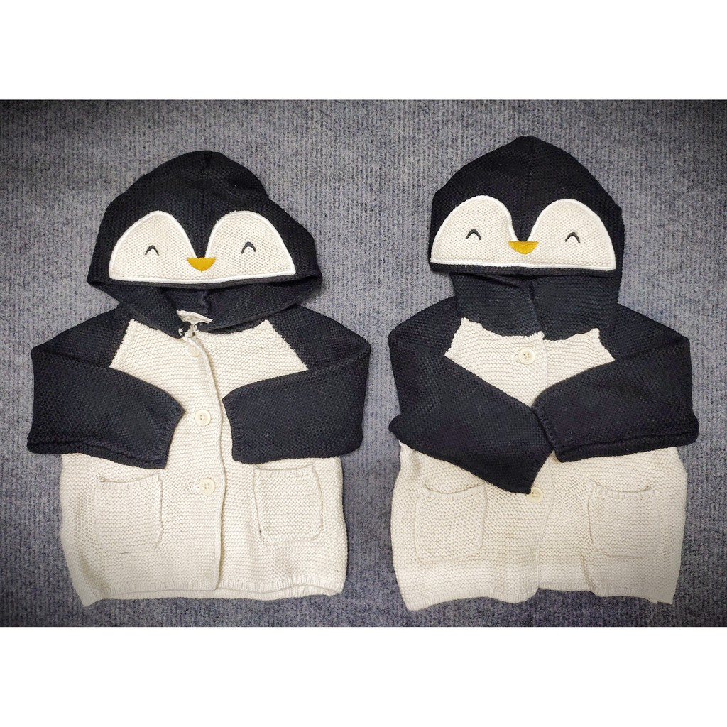 Sale lỗ _ Áo len hình chim cánh cụt cho bé