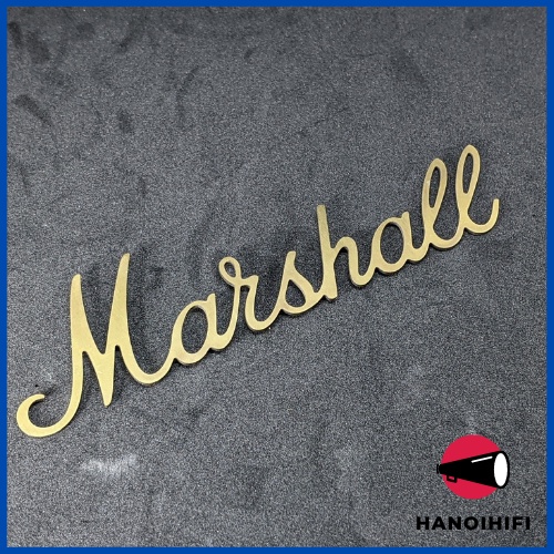 Logo marshall, chữ marshall, chữ inox cắt bằng laser siêu chuẩn, siêu đẹp từ shop hà nội hifi