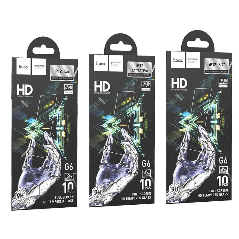 Kính cường lực Hoco G6 for iPhone 12 Mini / 12 / 12 Pro / 12 Pro Max  - Hãng phân phối