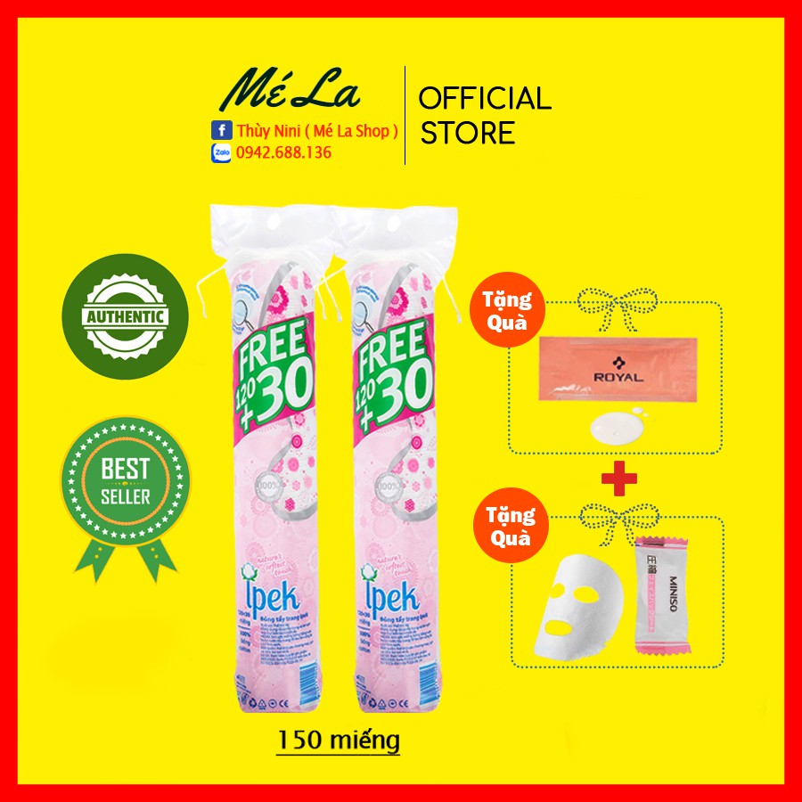 BÔNG TẨY TRANG IPEK COTTON PADS THỔ NHĨ KỲ 150 MIẾNG