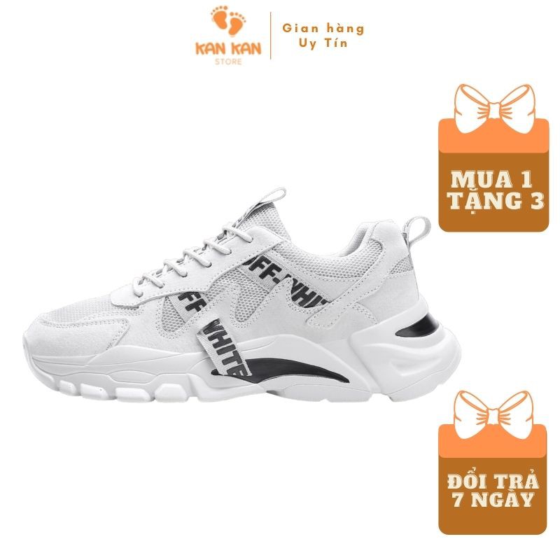 Giầy Thể Thao Nam KA038 Giày Sneaker Trắng Thời Trang Cổ Thấp Nhẹ Êm Hot Trend Size 39,40,41,42,43 Kankanstore