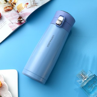 Bình Giữ Nhiệt Inox Lòng Phủ Sứ Macaron I.D Tumbler LHC3231 450ml màu xanh chính hãng Lock&Lock