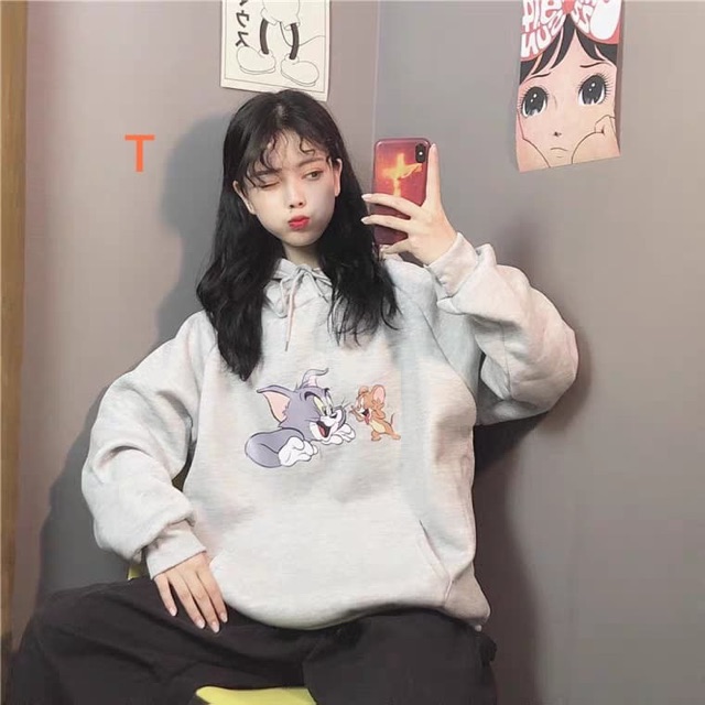 Áo hoodie mèo và chuột DTR1119