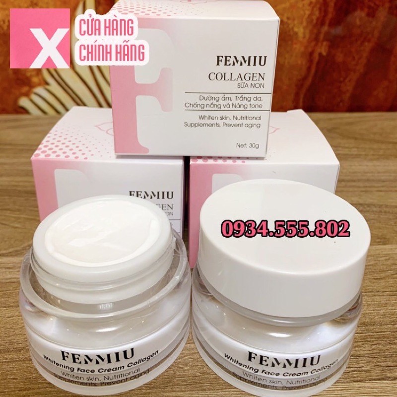 Combo 10 Hộp Kem Face CollaGen Sữa Non Femmiu Da Trắng Nõn - Hiệu Quả Sau 7 ngày [ Mẫu Mới Chính Hãng ]