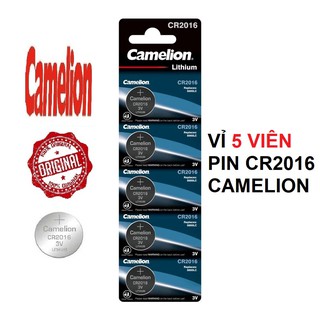 Vỉ 5 viên pin CR2016 3V CAMELION CR-2016 2016 3 Vol (Hàng hãng)