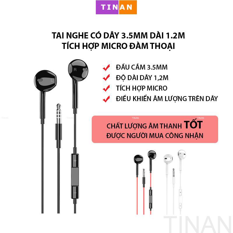 Tai nghe có dây,Tai nghe có mic,TinAn AT100 Jack 3.5 Tích hợp Micro và Nút điều chỉnh âm lượng