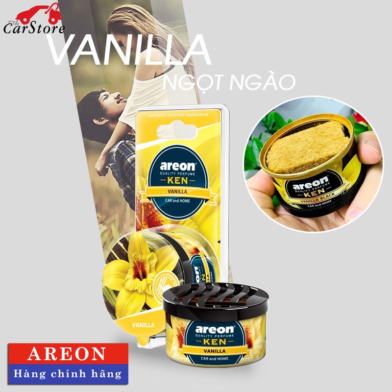 Sáp thơm ô tô hương vani Areon Ken Vanilla - Sáp thơm Areon khử mùi ô tô chính hãng