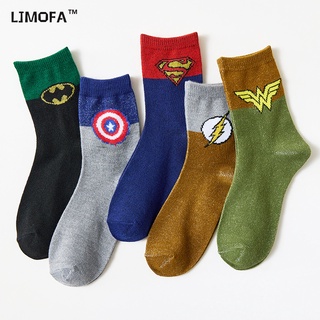 LJMOFA KIDS 5 đôi vớ cho trẻ em 1-11 tuổi bít tất trẻ em trung bình bít tất người nhện logo hoạt hình 3d hàn quốc vớ trong chứng khoán vớ thứ hai bán buôn