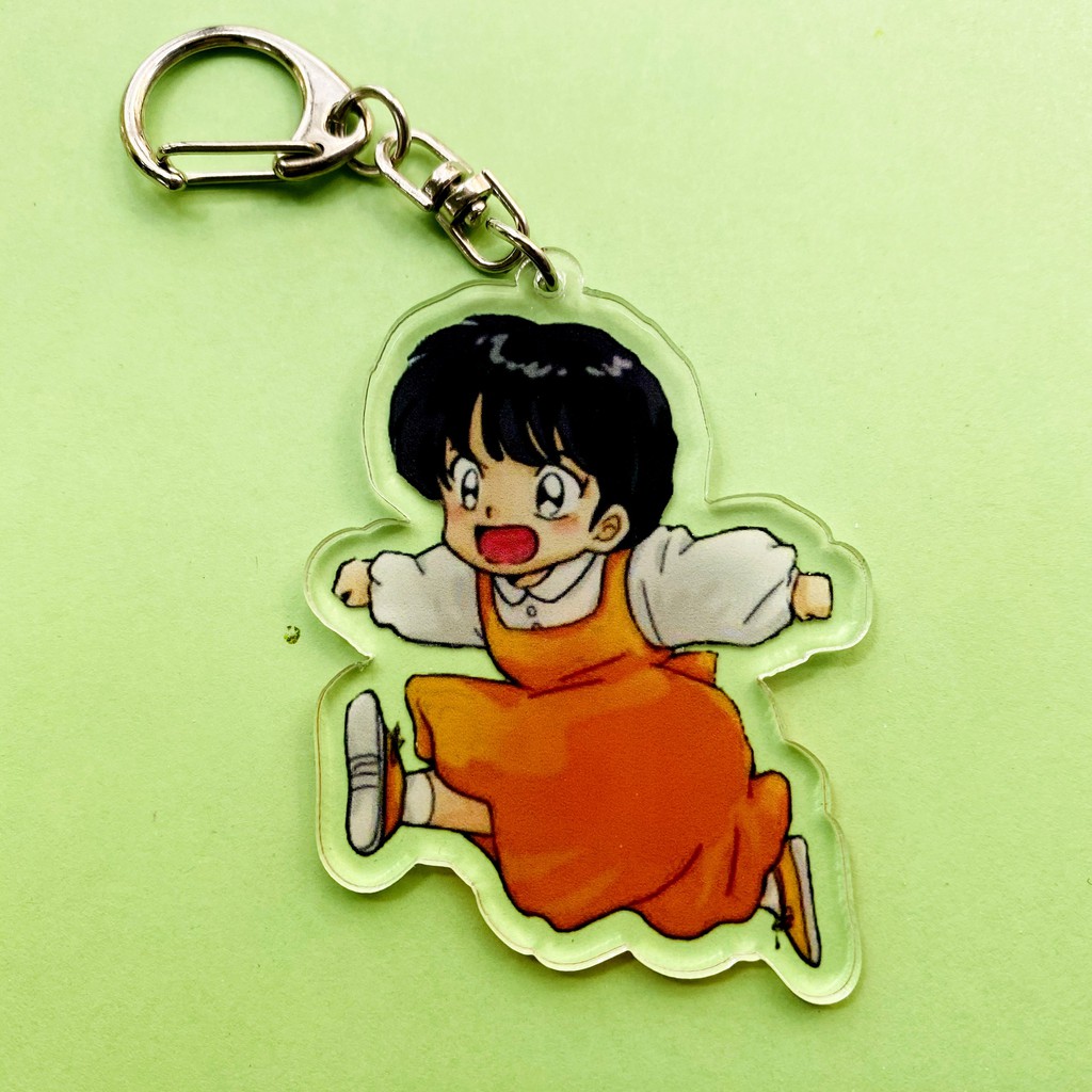 ( Mica trong acrylic) Móc khóa Ranma 1/2 Một nửa Ranma in hình anime chibi