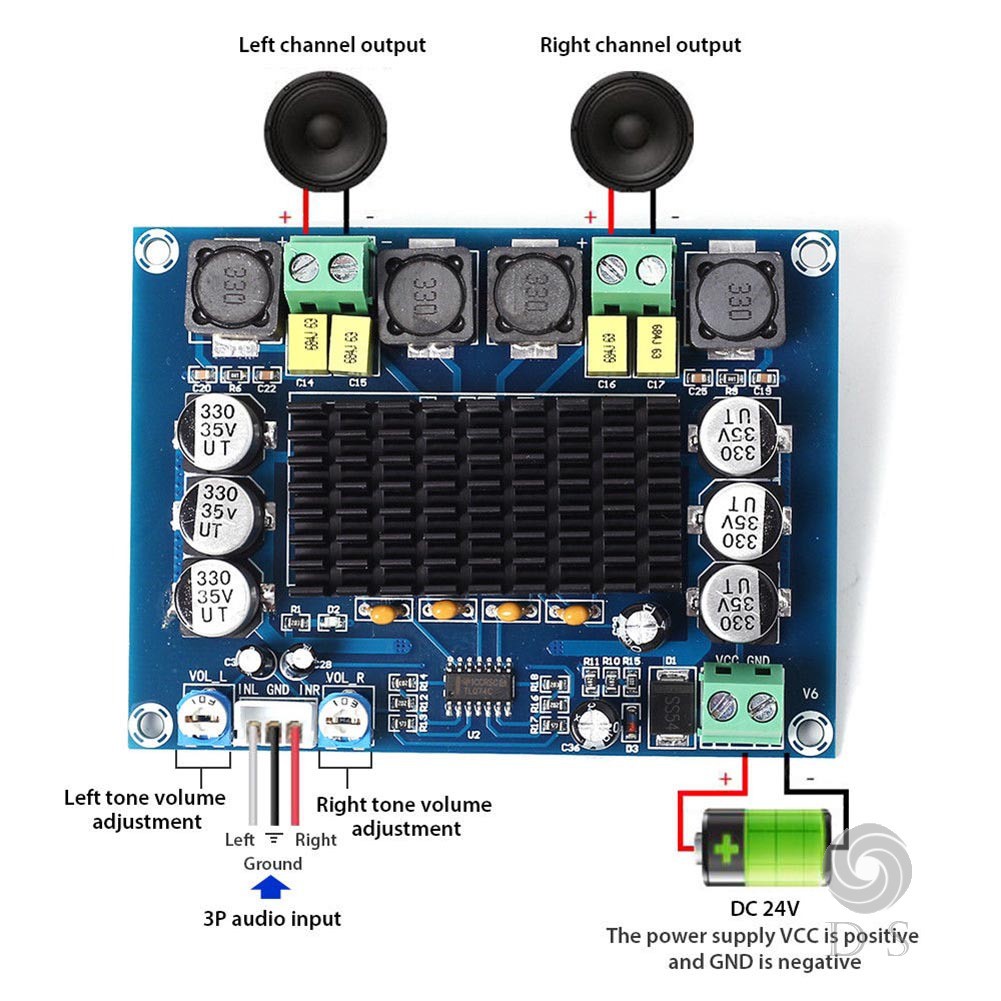 Bảng Mạch Khuếch Đại Âm Thanh Kỹ Thuật Số Tpa3116D2 2X120W Xh-M543