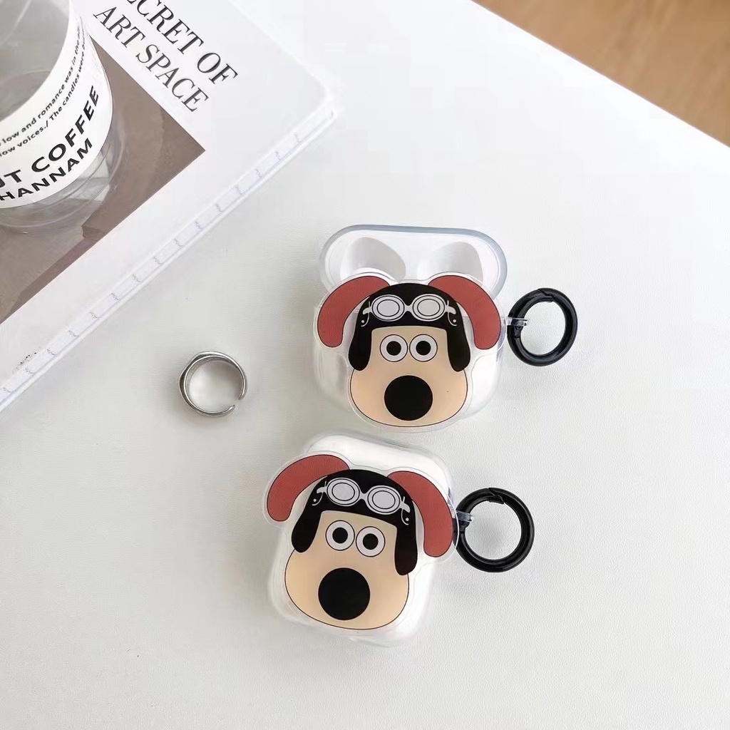 Vỏ Bảo Vệ Hộp Sạc Tai Nghe Bluetooth AirPods 1 2 pro 3 2021 gen3 Bằng Silicon Tpu Trong Suốt Họa Tiết Chú Chó Dễ Thương