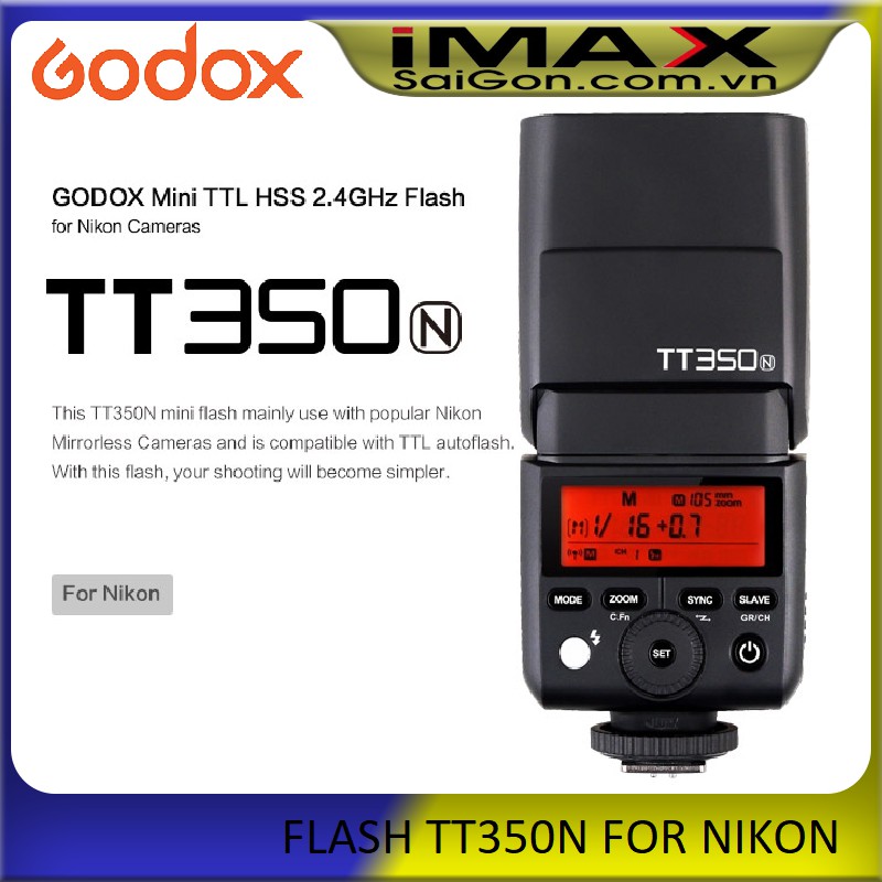 FLASH GODOX TT350N FOR NIKON- HÀNG CHÍNH HÃNG GODOX