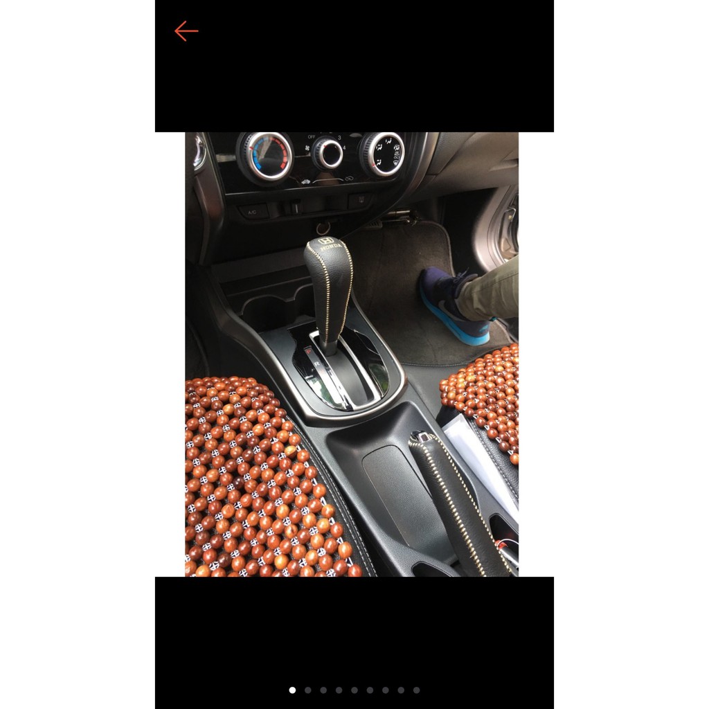 Bọc cần số các đời xe Honda Brio da bò thật