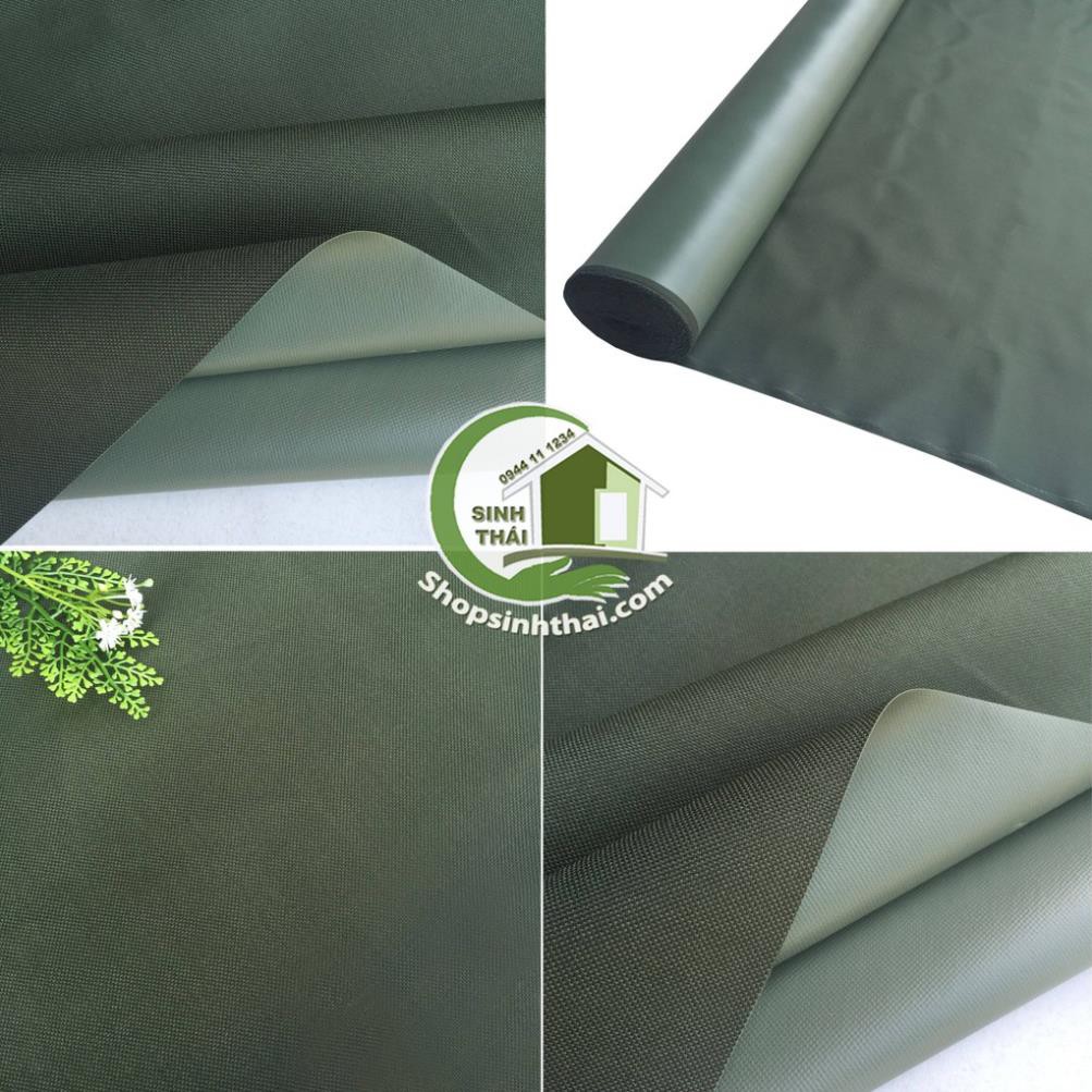 Phông nền vải bố PVC màu xanh rêu chụp hình ảnh sản phẩm - may rèm, may balo túi xách [ 1 mét x khổ 1,55m]