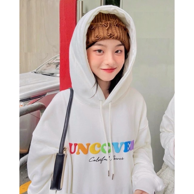 Áo Hoodie UNCOVER NỈ in ẢNH THẬT SHOP CHỤP