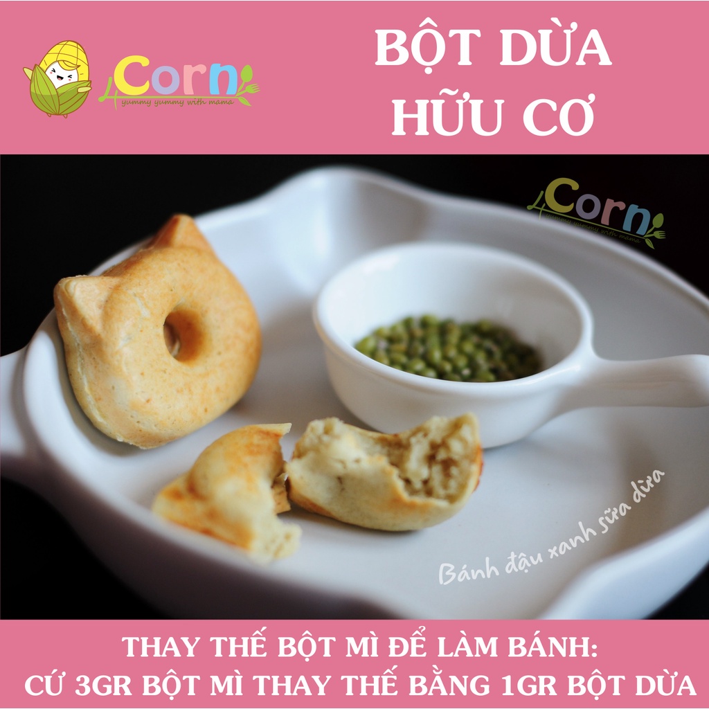 Bột dừa (bột cốt dừa) hữu cơ Dietfood - Cho bé 7m+