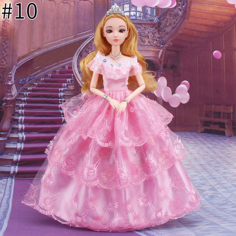 Búp Bê Barbie Kèm Đầm Công Chúa 30cm Cho Bé Gái