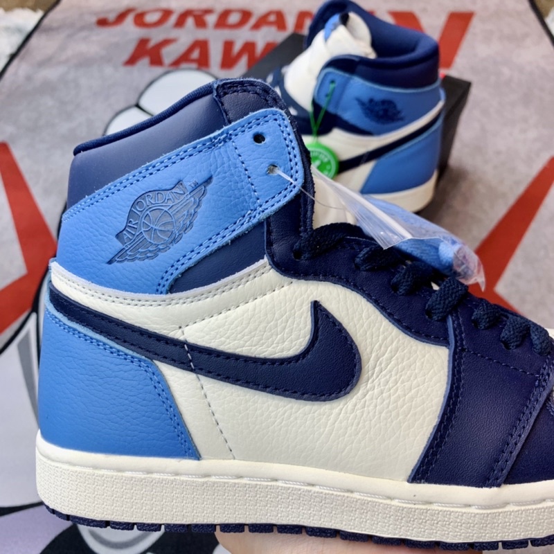 Giày nike air jordan obs 1 retro high og obsidian xanh cao cổ 555088-140