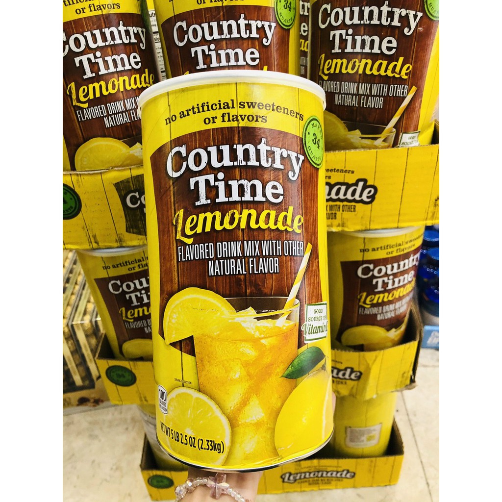 Bột Nước Chanh Country Time Drink Mix Lemonade 2.33Kg