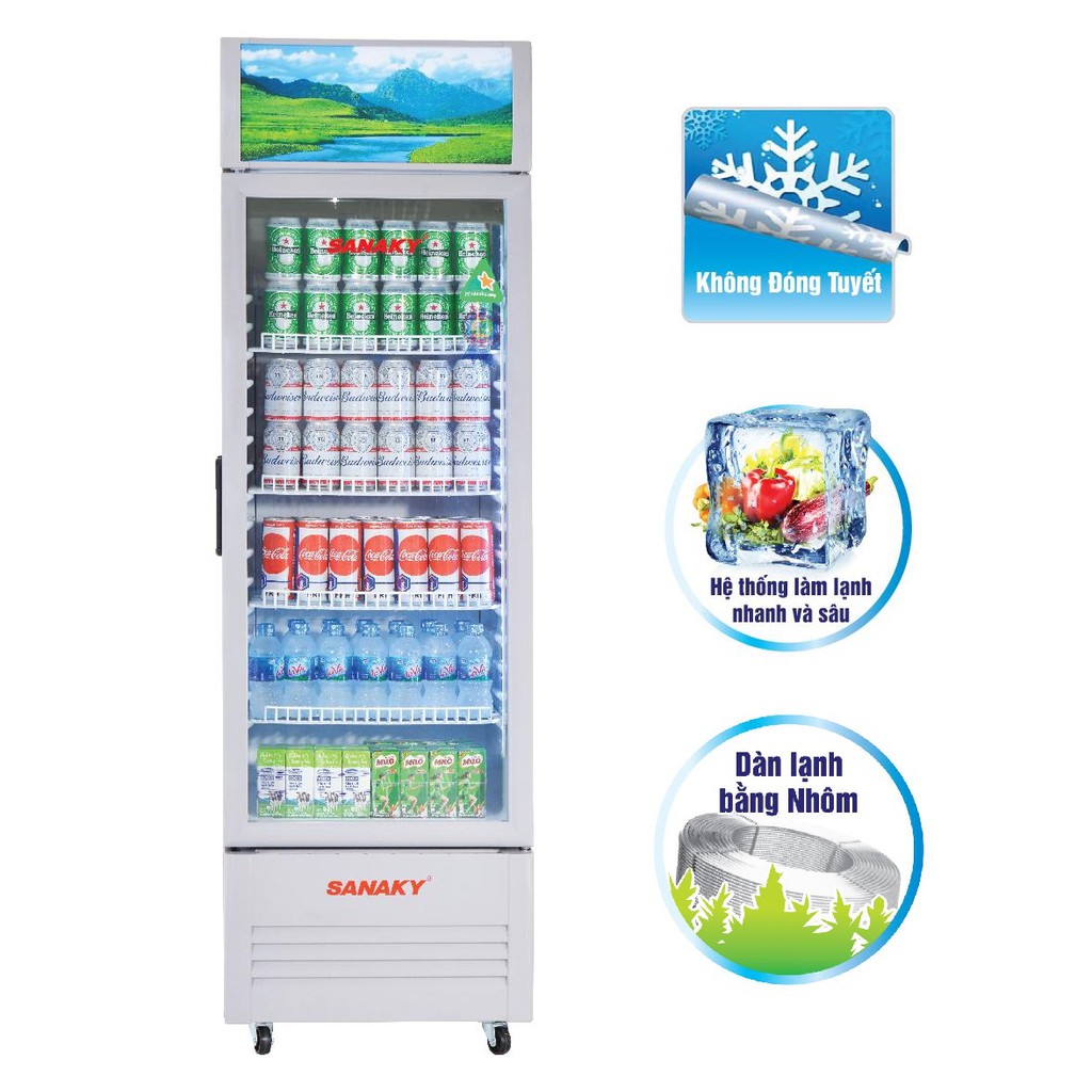 Tủ Mát Sanaky VH-308KL, 240 lít Công Nghệ LOW-E