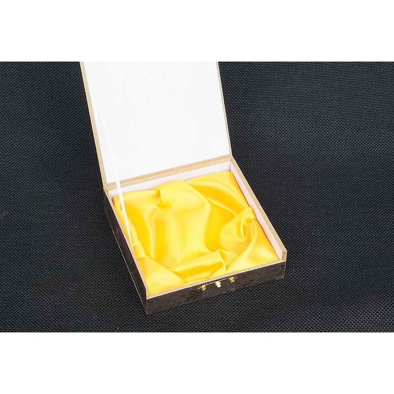 ( 10x10 cm ) Hộp gỗ vuông HÌNH HẠC VỎ NÂU đựng đồ cổ trang xinh xắn
