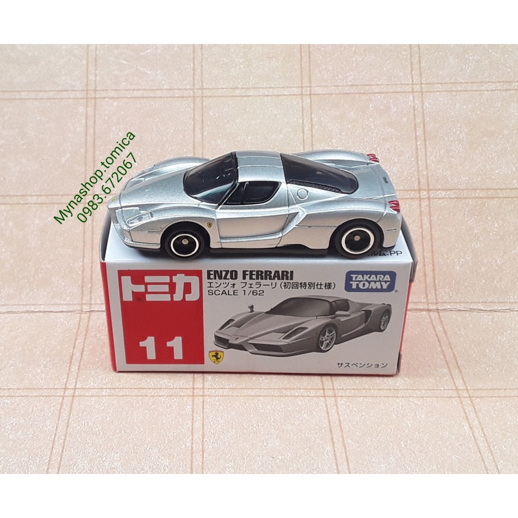 Đồ chơi mô hình tĩnh xe tomica không hộp, Enzo Ferrari (màu bạc silver)