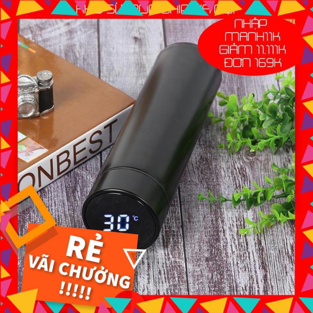 Bình giữ nhiệt 500ml có màn hình hiển thị nhiệt độ-giữ nước nóng,lạnh - pin năng lượng mặt trời _..