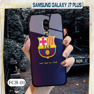 Ốp đội bóng Samsung Galaxy J7 Plus - Lưng kính cường lực