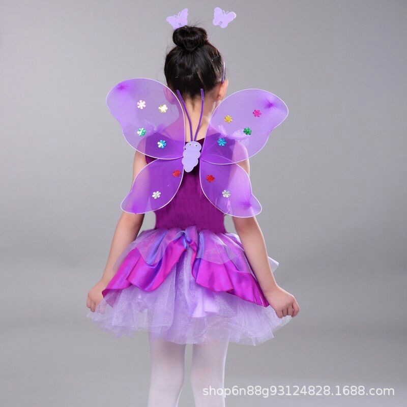 SỈ bộ cánh tiên có đèn có váy cho bé gái (Noel)